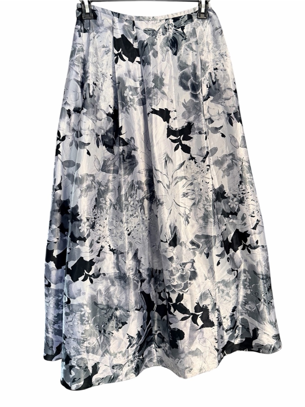 blondie nites by stacy sklar floral sat a-line maxi skirt pockets size 9